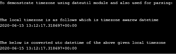 dateutil module