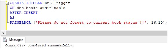 SQL DROP TRIGGER Implementation Of SQL DROP TRIGGER