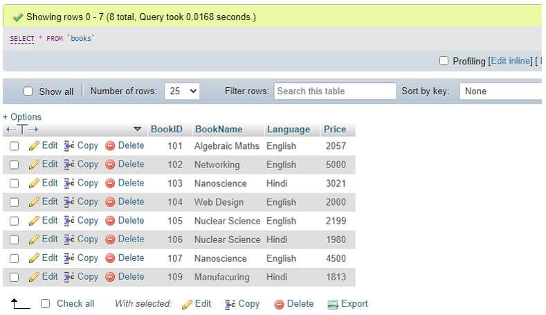 Get table. Describe SQL это.