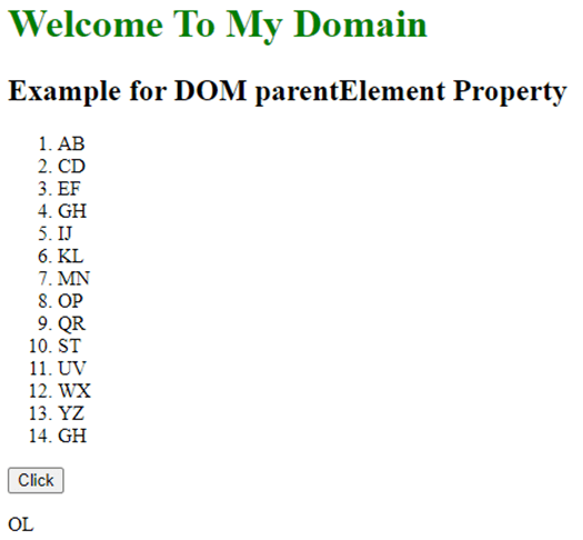 JavaScript Parent Node-1.2