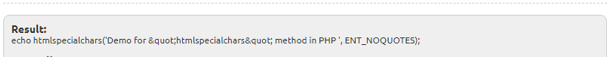 PHP htmlspecialchars 2