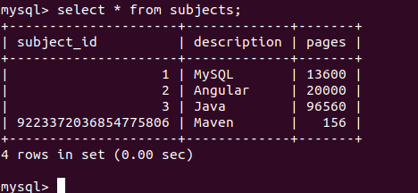 MySQL BigInt 5