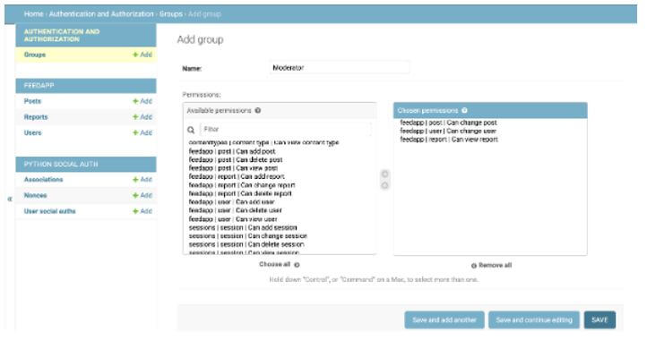 Django Authentication - admin dashboard