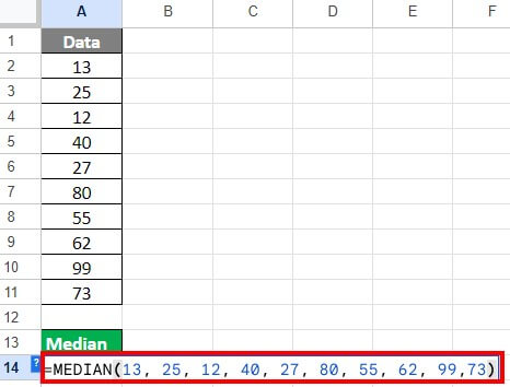 MEDIAN Function in Excel Examples-4